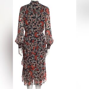 Saloni silk midi dress size XS